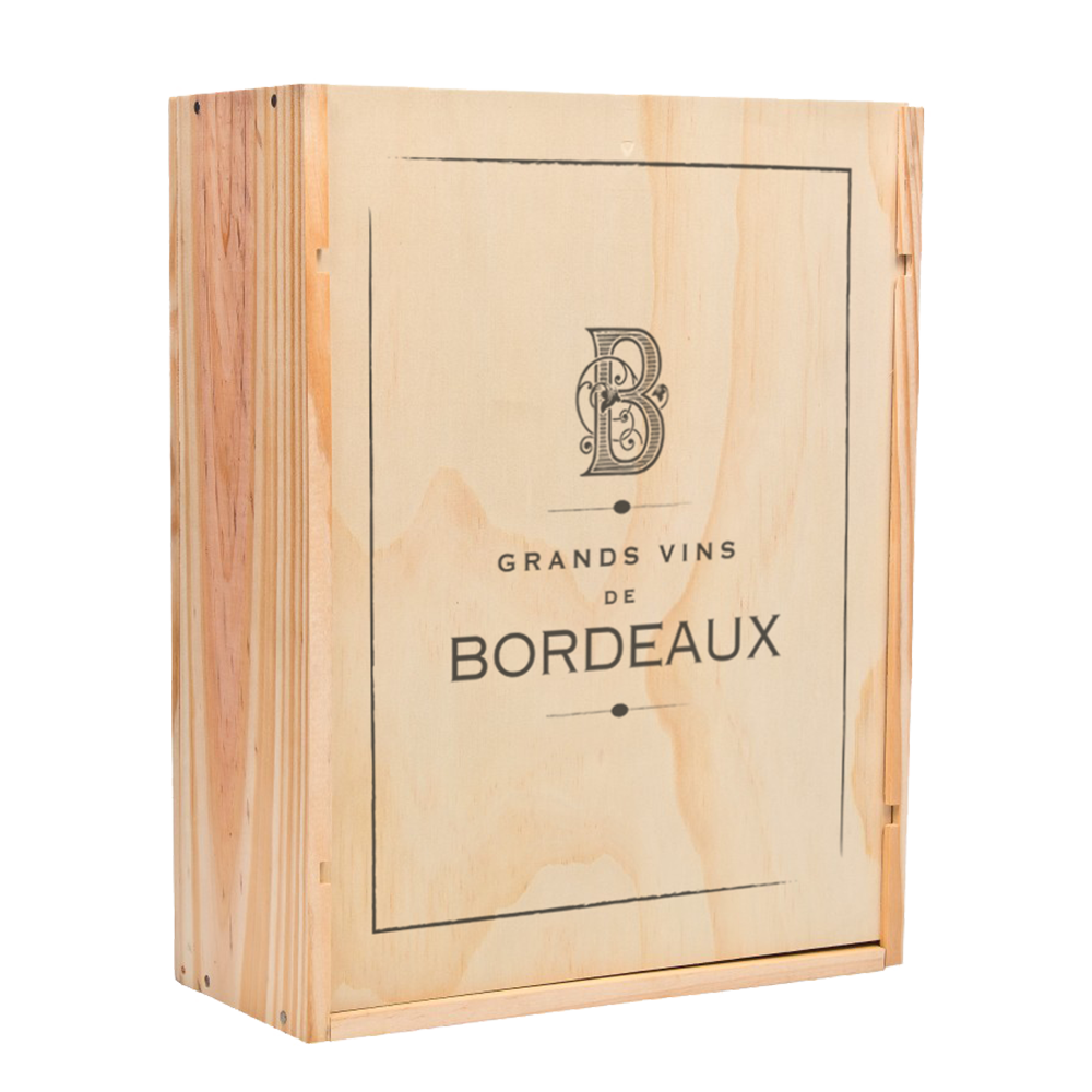 Caissette-bois pour 3 Bouteilles "Bordeaux"
