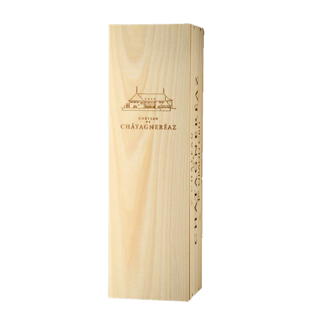 Caissette-bois pour 1 Magnum Château de Châtagneréaz